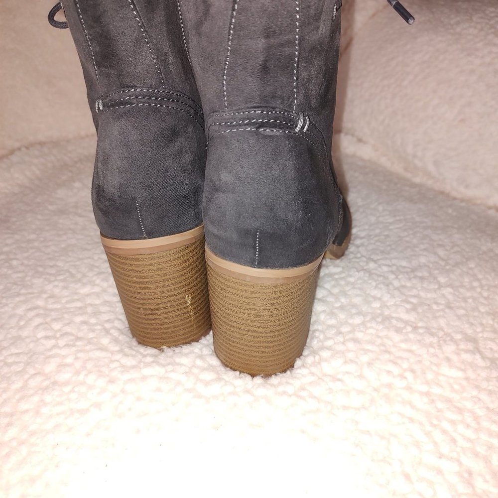 Gray Suede Boots - image 3